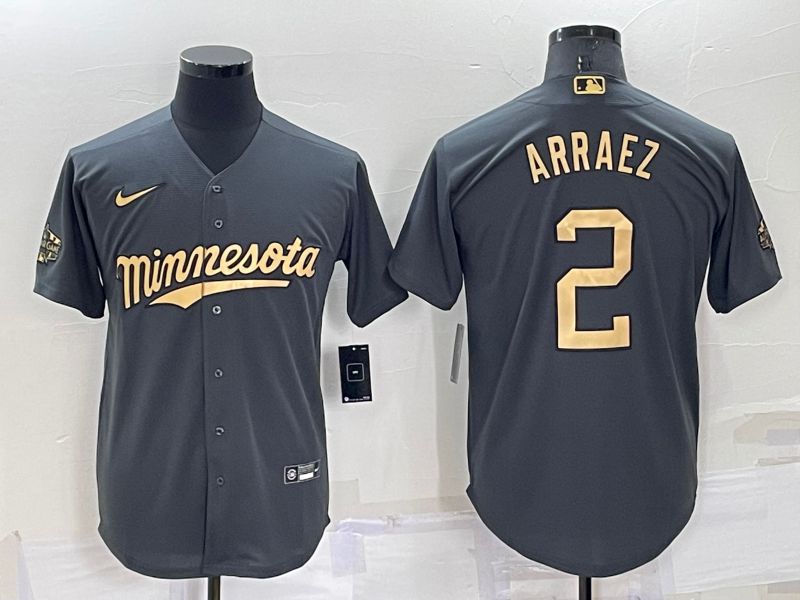 Men Minnesota Twins 2 Arraez Grey 2022 All Star Nike MLB Jerseys